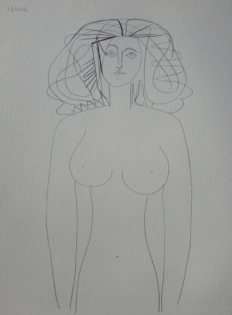 Pablo PICASSO : Belle femme de face, Héliogravure