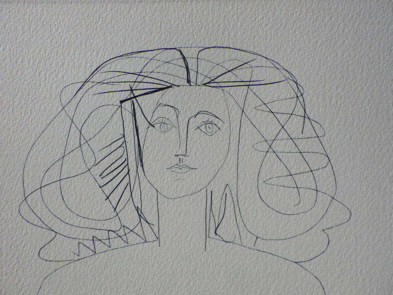 Pablo PICASSO : Belle femme de face, Héliogravure