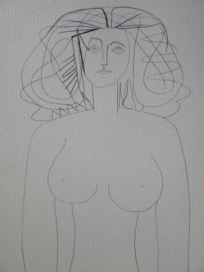 Pablo PICASSO : Belle femme de face, Héliogravure