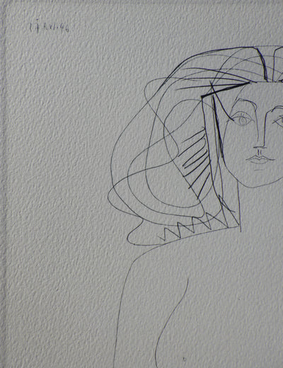 Pablo PICASSO : Belle femme de face, Héliogravure