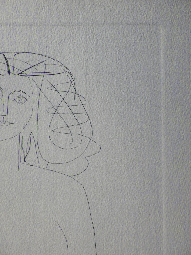 Pablo PICASSO : Belle femme de face, Héliogravure