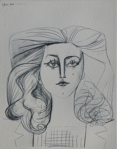Pablo PICASSO : Portrait de Françoise, Héliogravure