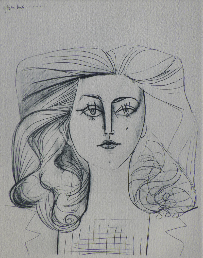 Pablo PICASSO : Portrait de Françoise, Héliogravure