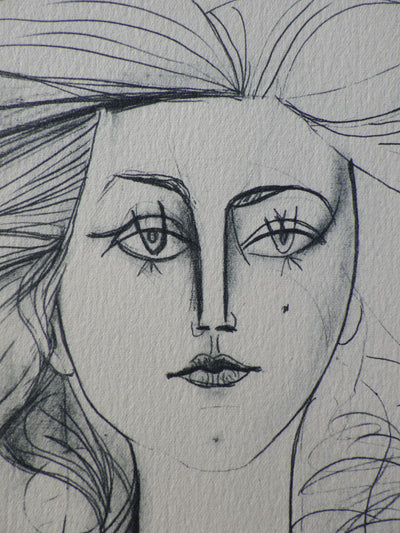 Pablo PICASSO : Portrait de Françoise, Héliogravure