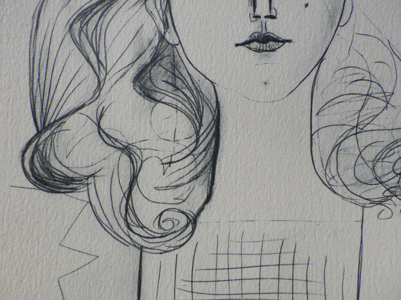 Pablo PICASSO : Portrait de Françoise, Héliogravure