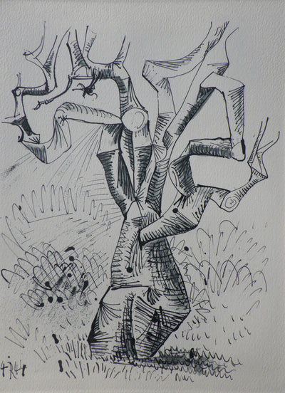 Pablo PICASSO : Le vieil arbre en hiver, Héliogravure