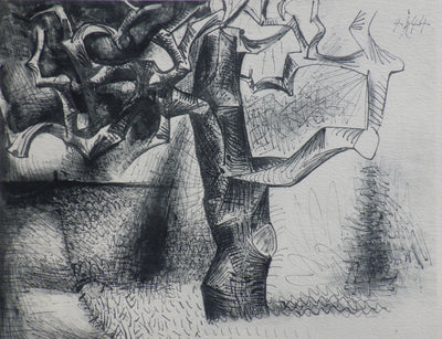 Pablo PICASSO : Le vieil arbre mort, Héliogravure