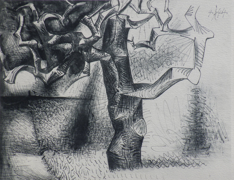 Pablo PICASSO : Le vieil arbre mort, Héliogravure
