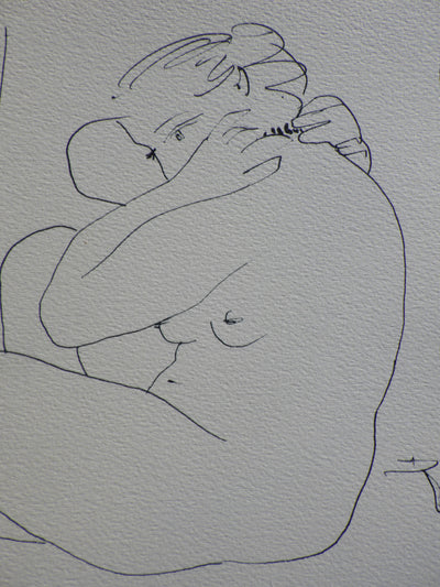 Pablo PICASSO : Modèle nue devant le miroir, Héliogravure