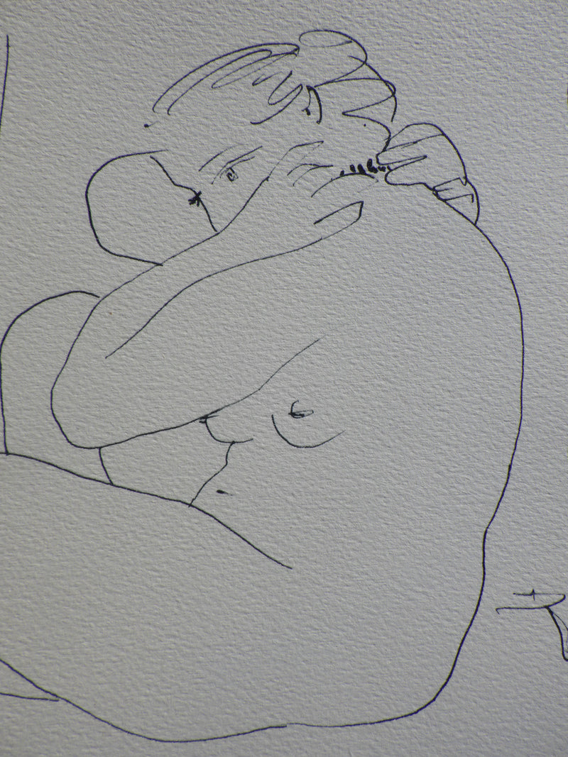 Pablo PICASSO : Modèle nue devant le miroir, Héliogravure