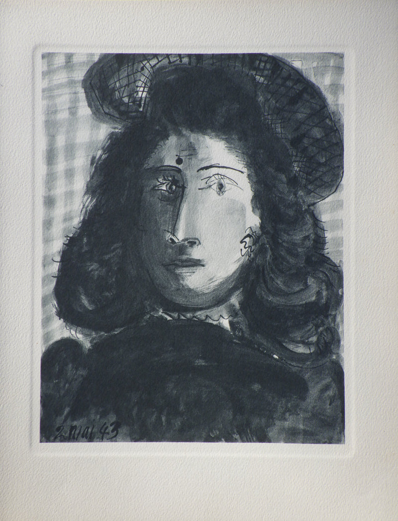Pablo PICASSO : Portrait de Dora Amaar, Héliogravure