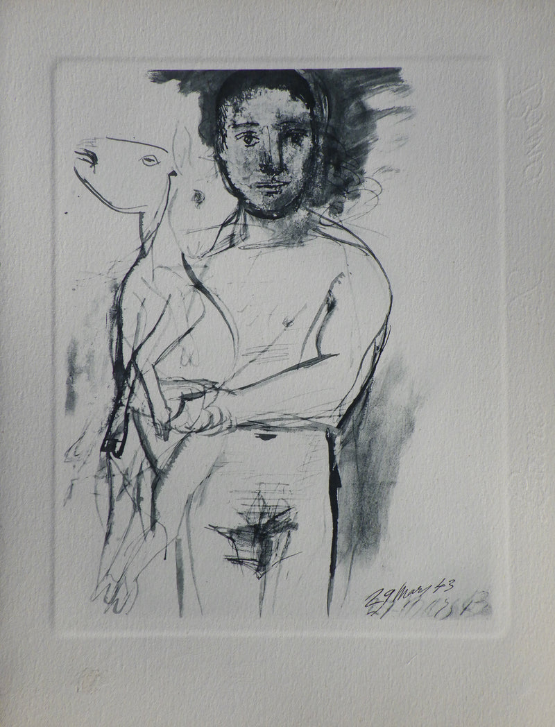 Pablo PICASSO : Le Berger, Héliogravure