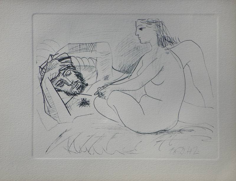 Pablo PICASSO : Muse auprès du Maître, Héliogravure