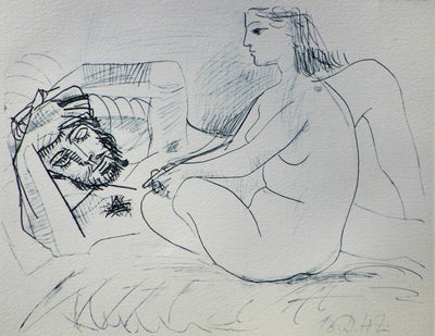 Pablo PICASSO : Muse auprès du Maître, Héliogravure