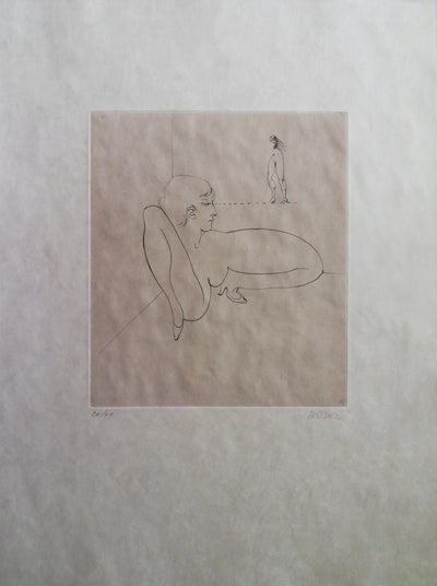Hans BELLMER : Entre ses jambes, Gravure originale signée