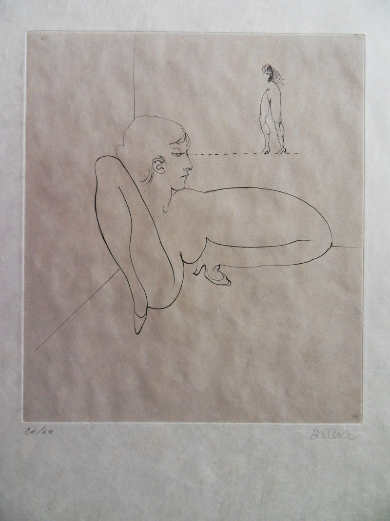 Hans BELLMER : Entre ses jambes, Gravure originale signée