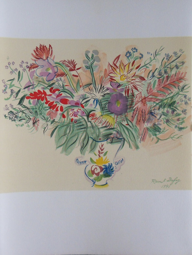 Raoul DUFY : Bouquet champêtre, Lithographie signée