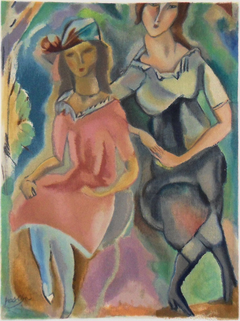 Jules PASCIN: The two sisters, Signed lithograph