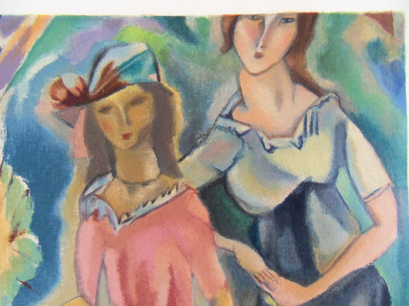 Jules PASCIN: The two sisters, Signed lithograph