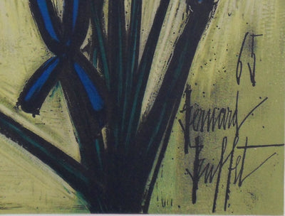 Bernard BUFFET : Les Iris, Lithographie originale signée