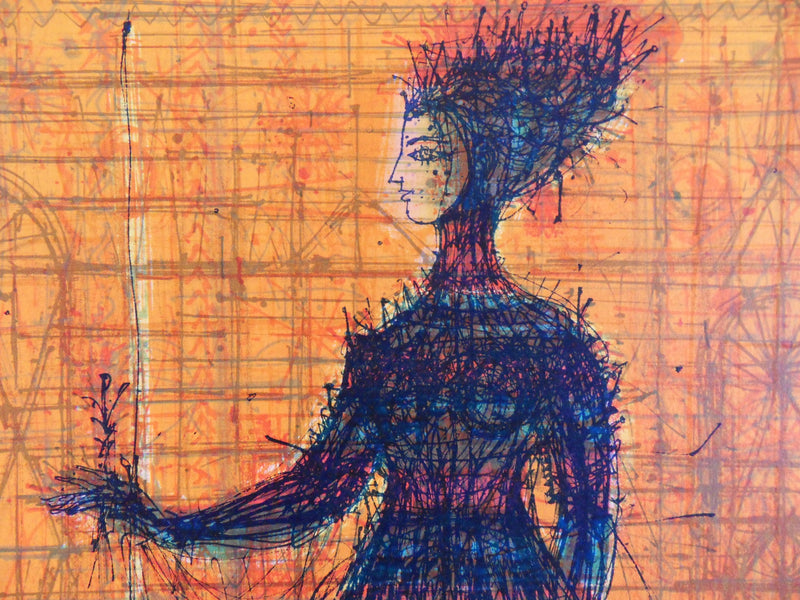 Jean CARZOU : Femme à la Rose, Lithographie originale signée