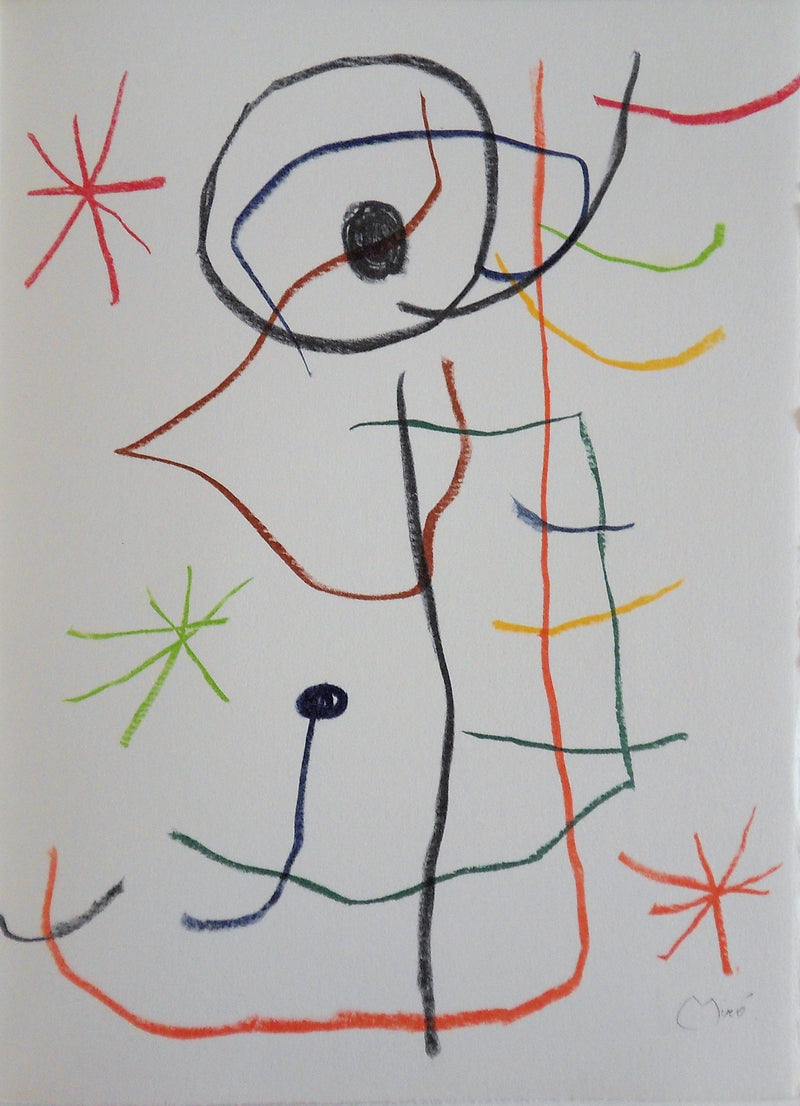 Joan MIRO : Composition abstraite, Lithographie originale signée