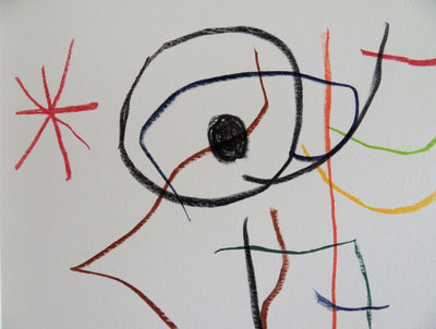 Joan MIRO : Composition abstraite, Lithographie originale signée