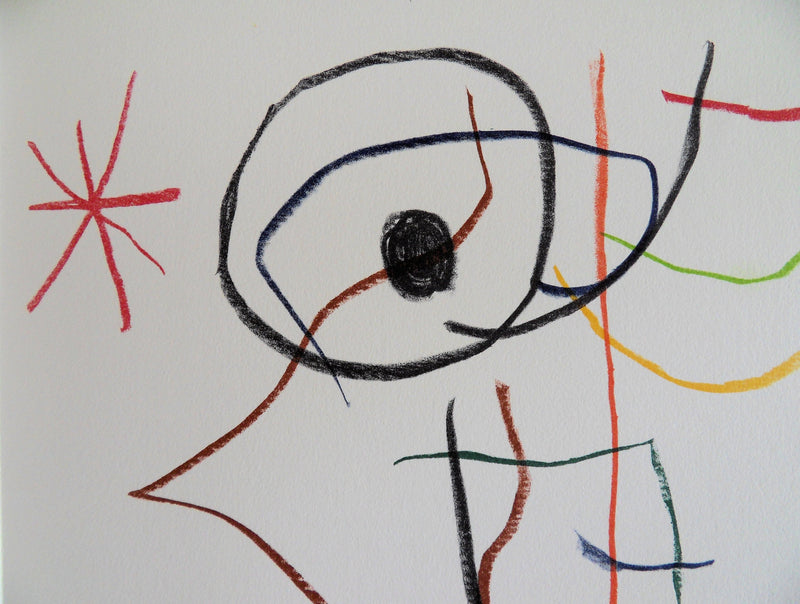 Joan MIRO : Composition abstraite, Lithographie originale signée