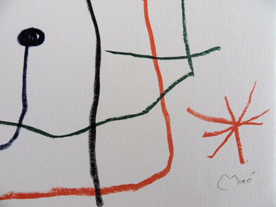 Joan MIRO : Composition abstraite, Lithographie originale signée