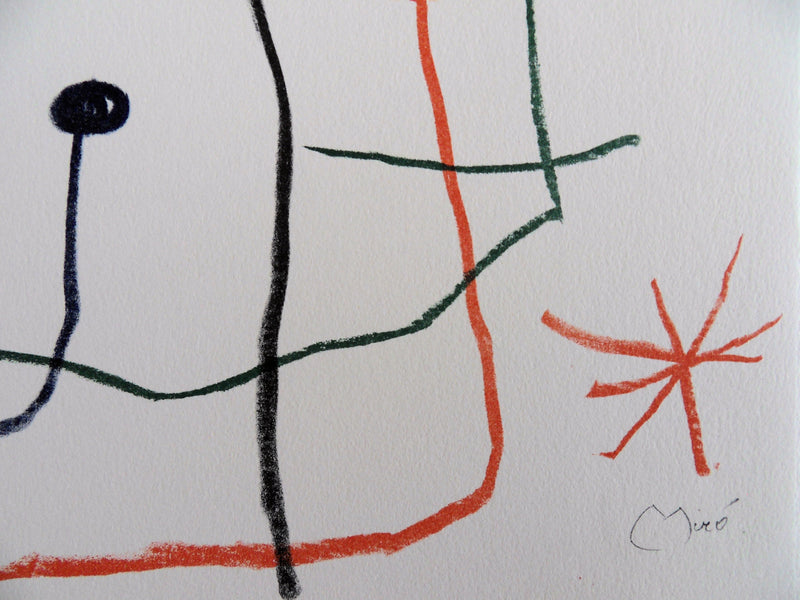 Joan MIRO : Composition abstraite, Lithographie originale signée
