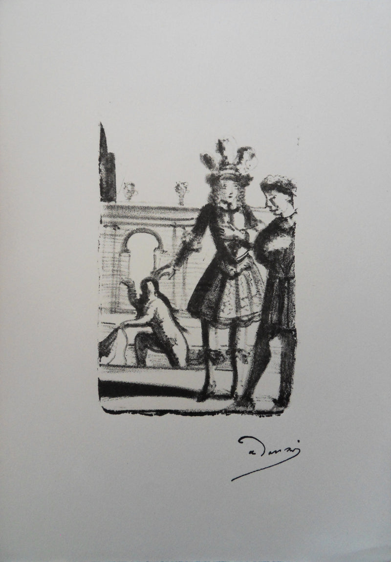 André DERAIN : Elégants à Versailles, Lithographie originale (vue générale) - Crédit photo : Galerie Art.Paris