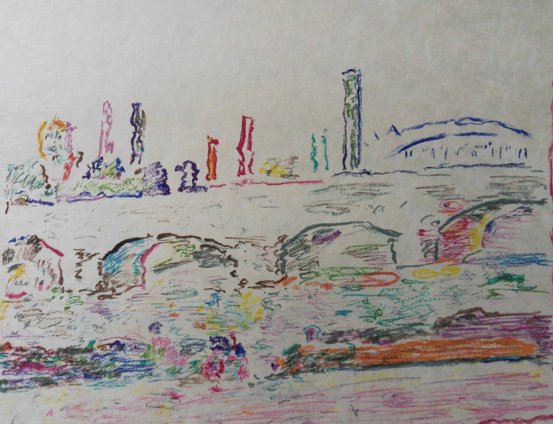 Marko CELEBONOVIC : Le pont des art, Lithographie originale (photo de détail 4) - Crédit photo : Galerie Art.Paris