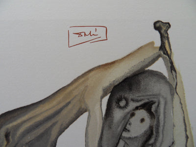 Salvador DALI : Les limbes, Bois gravé original signé