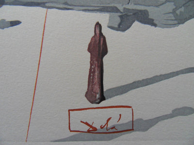 Salvador DALI : Les habitants de Prato, Bois gravé original signé