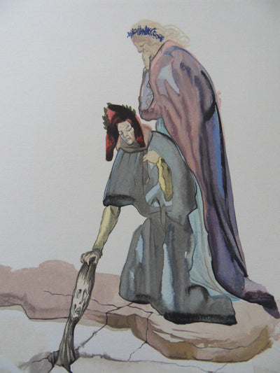 Salvador DALI : Les traitres envers leur patrie, Bois gravé original signé