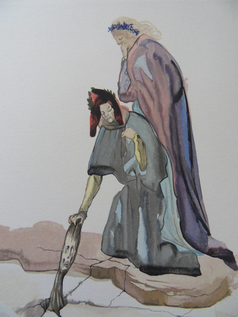 Salvador DALI : Les traitres envers leur patrie, Bois gravé original signé