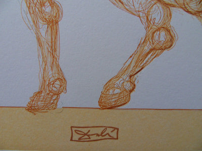 Salvador DALI : Le centaure, Bois gravé original signé