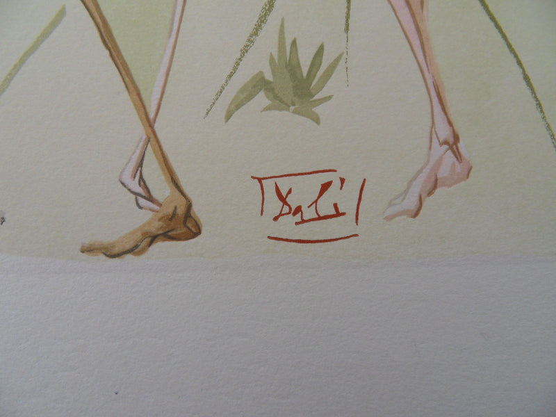 Salvador DALI : Les simoniaques, Bois gravé original signé