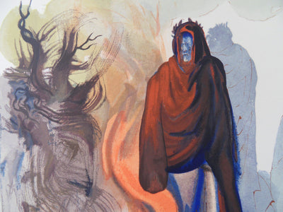 Salvador DALI : Apparition de Pluton, Bois gravé original signé