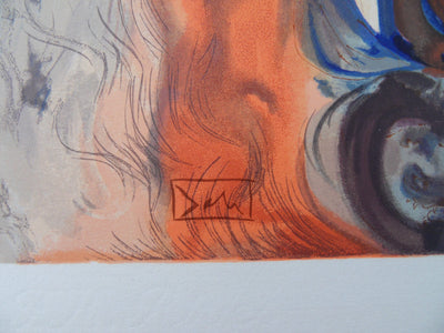 Salvador DALI : Apparition de Pluton, Bois gravé original signé