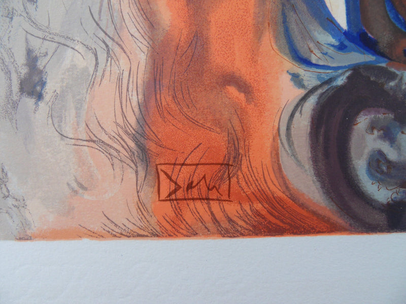 Salvador DALI : Apparition de Pluton, Bois gravé original signé