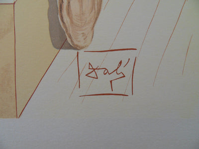 Salvador DALI : Les hommes qui se dévorent, Bois gravé original signé