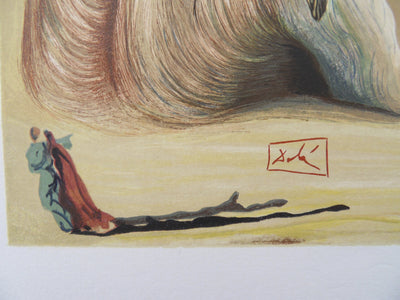 Salvador DALI : Le diable logicien, Bois gravé original signé