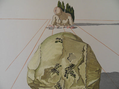 Salvador DALI : Le supplice des hypocrites, Bois gravé original signé