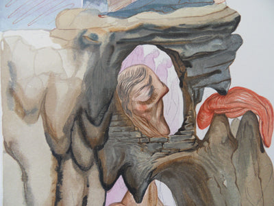 Salvador DALI : Les prévaricateurs, Bois gravé original signé