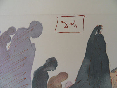 Salvador DALI : Les prévaricateurs, Bois gravé original signé