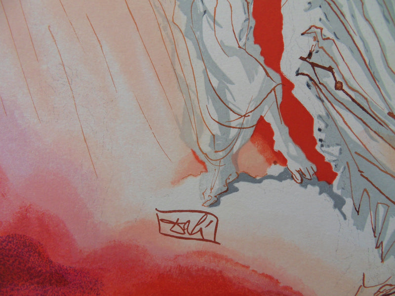 Salvador DALI : Le Diable noir, Bois gravé original signé