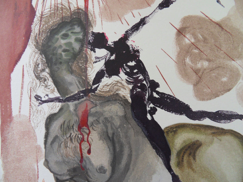 Salvador DALI : Le minotaure, Bois gravé original signé