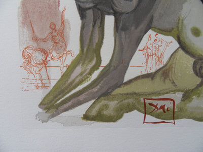 Salvador DALI : Le minotaure, Bois gravé original signé