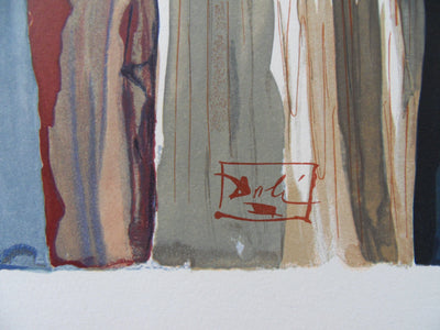 Salvador DALI : Les hérétiques, Bois gravé original signé